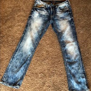 SALVAGE WHITE WASH JEANS 32L Straight